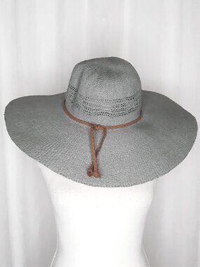 Scala Bangkok Toyo Straw Floppy Hat with Braided Rope Band